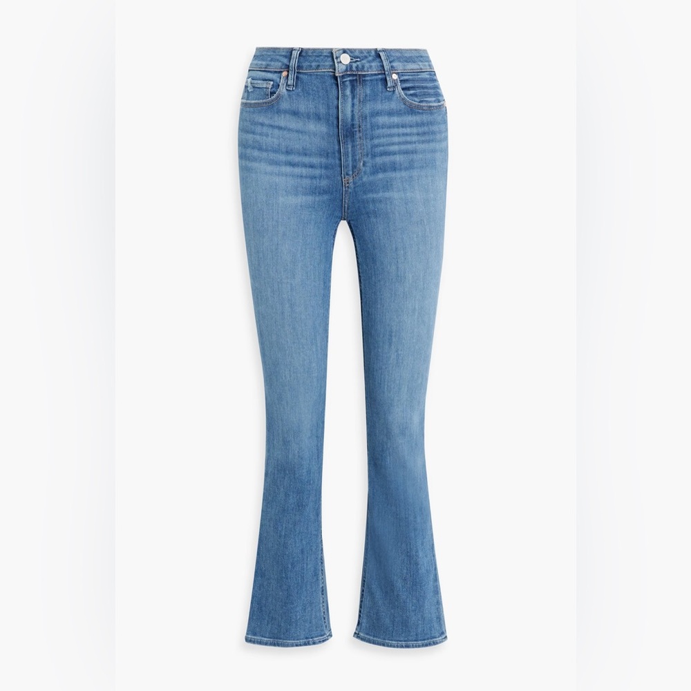PAIGE Claudine distressed high-rise kick-flare jeans